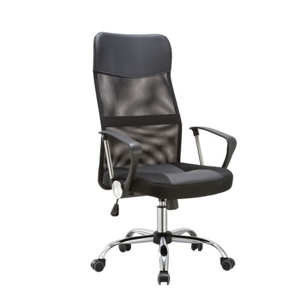 Καρέκλα γραφείου BF2400-PVC (61x68x108/118) Pvc&Mesh Μαύρο